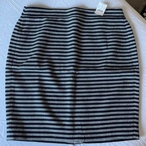 J. Crew Wool Navy stripe skirt